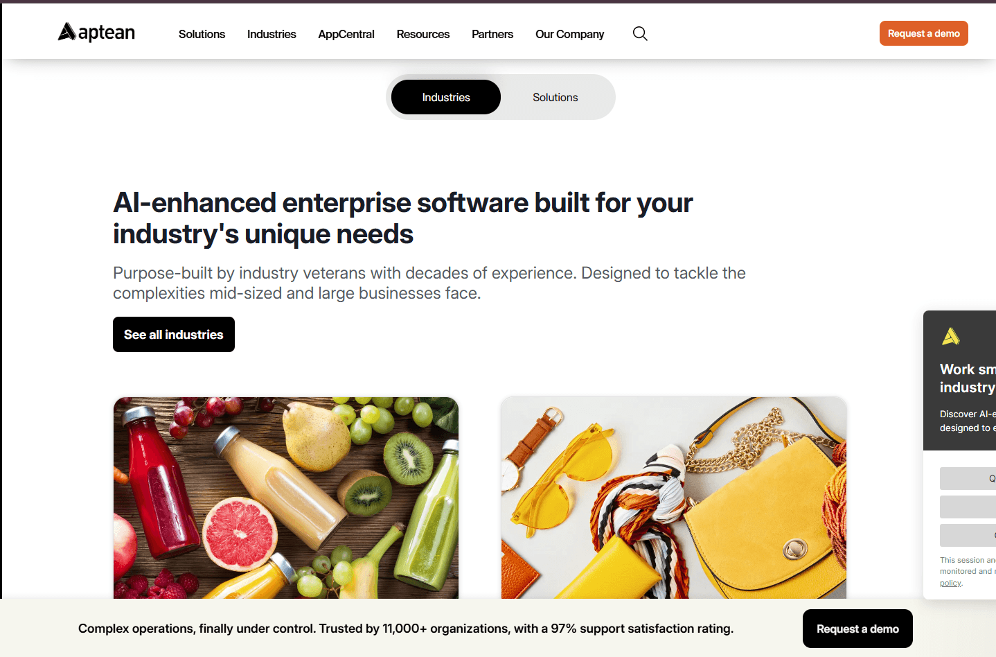 Aptean AppCentral platform — run your operation in one place